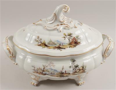 Ovale Deckelterrine, - Antiques and Paintings