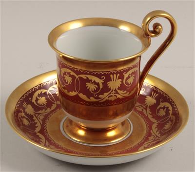 Schokoladetasse mit Untertasse, - Antiquariato e Dipinti