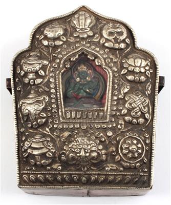 Tibet: Ein Trage-Altar 'Gau'. - Antiquariato e Dipinti