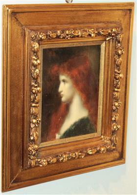 J. J. Henner Umkreis /Circle (1829-1905) Frau mit roten Haaren, - Starožitnosti, Obrazy