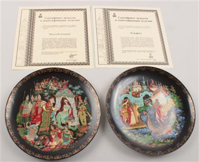 "Russische Legenden", 11 Teller, - Antiques and Paintings