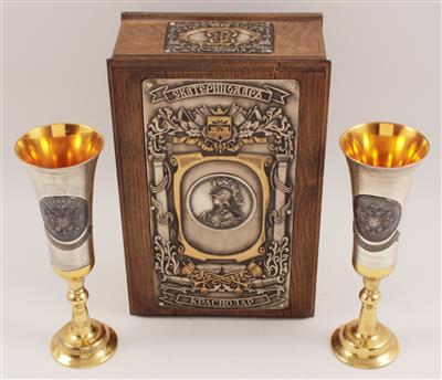 2 russische Erinnerungsbecher - Antiquariato e Dipinti