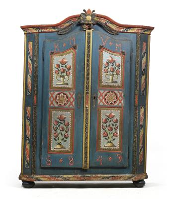 Bauernschrank, - Antiques and Paintings