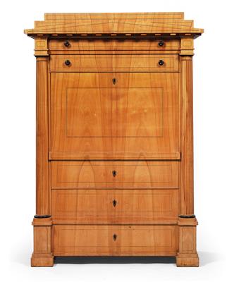 Biedermeier Sekretär, - Winterauktion - Antiquitäten,<br />Möbel und Bilder