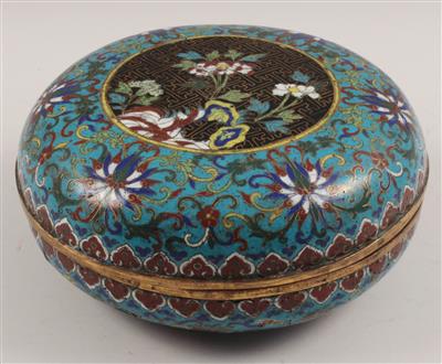 Cloisonné-Deckeldose, - Antiques and Paintings