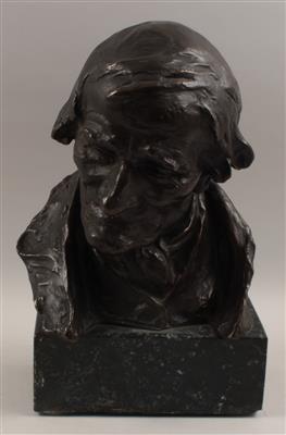Hans Müller(Wien 1873-1937 ebenda)- Büste des Voltaire, - Starožitnosti, Obrazy