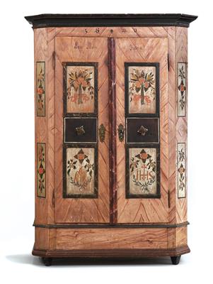 Kleiner zweitüriger Bauernschrank, - Antiquariato e Dipinti