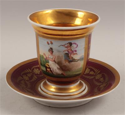 Sammeltasse mit Untertasse, - Antiques and Paintings