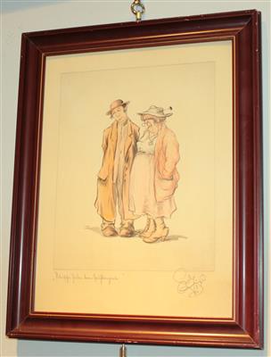 Karikaturist um 1920 - Antiquitäten & Bilder