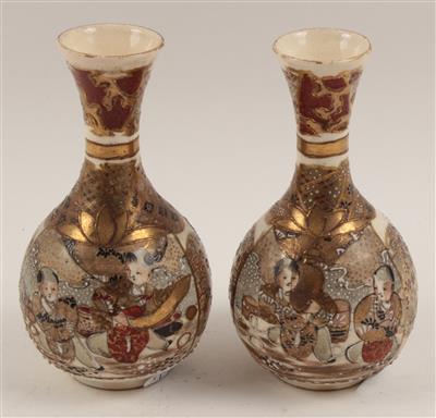 1 Paar Satsuma-Vasen, - Antiquariato e Dipinti