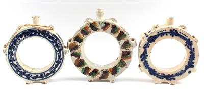 3 Ringflaschen, - Antiquariato e Dipinti