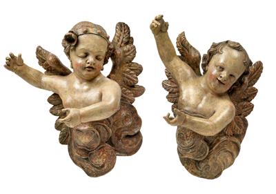 Rococo pair of angels, - Starožitnosti (Nábytek, Socha?ská díla)