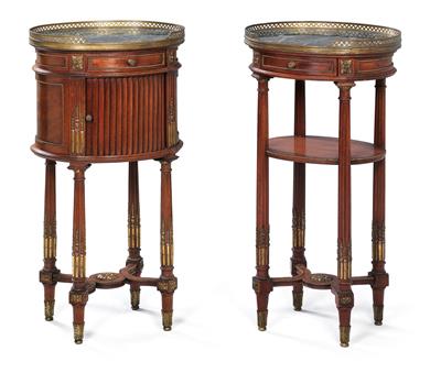 Rare pair of oval side tables, - Works of Art (Furniture, Sculpture)