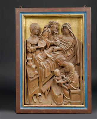 Late Gothic relief Birth of Mary, - Works of Art (Furniture, Sculpture)
