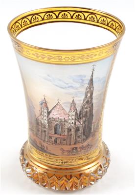 "Domkirche St. Stephan in Wien" Veduten-Becher, - Starožitnosti, Obrazy