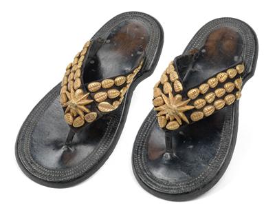 Aschanti, Ghana: Ein Paar Sandalen eines königlichen Würdenträgers. - Antiquariato e Dipinti