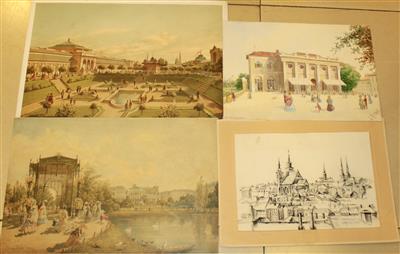 Konvolut, Ansichten von Wien - Antiques and Paintings