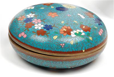 Cloisonné-Deckeldose, - Antiques and Paintings