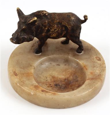 Wildschwein auf Steinschale, - Antiquariato e Dipinti