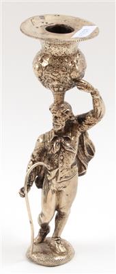 Skulptur eines Herren als Kerzenhalter, - Antiquitäten & Bilder
