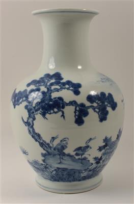 Blau-weiße Vase, - Antiques and Paintings