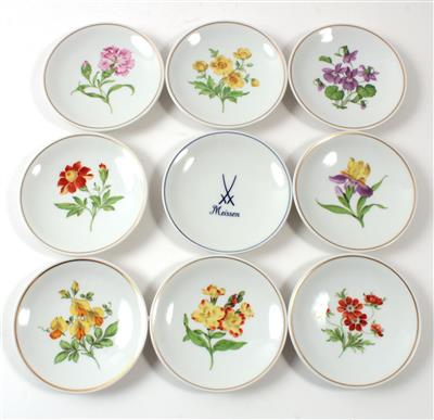 34 kleine Blumenteller - Saisonabschluss-Auktion Bilder Varia, Antiquitäten, Möbel/Design
