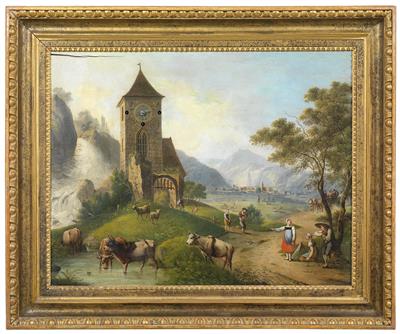 Biedermeier Bilderuhr - Antiques and Paintings