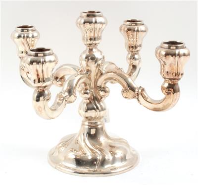 Deutscher 5 flammiger Kerzenleuchter, - Saisonabschluss-Auktion Bilder Varia, Antiquitäten, Möbel/Design