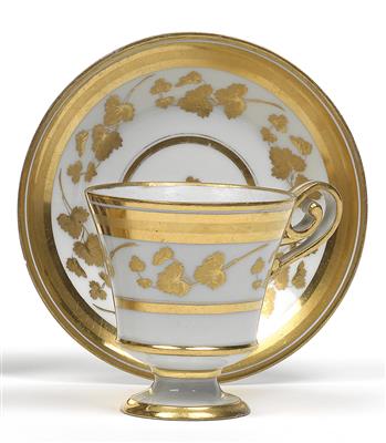 Elegante Kaffeetasse mit Untertasse - Antiques and Paintings