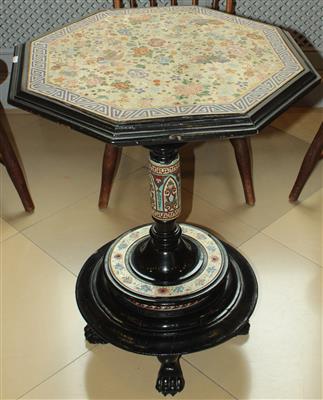 Tisch mit achteckiger Platte, - Antiquariato e Dipinti