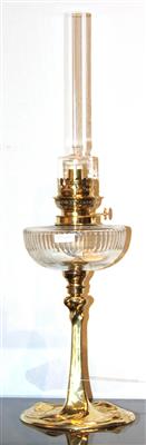Jugendstil-Petroleumlampe, - Sommerauktion - Bilder Varia, Antiquitäten, Möbel/ Design