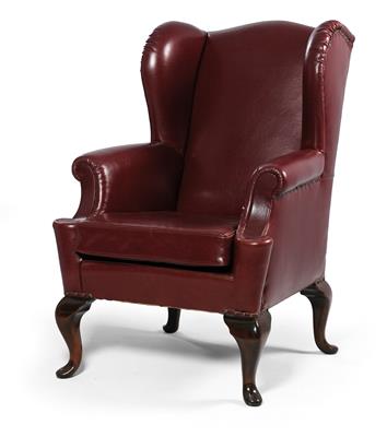 Leder - Ohrenbackenfauteuil, - Asta estiva