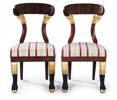 Paar Spätempire-Sessel, - Summer-auction