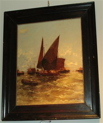 H. Claiton im Hafen um 1900 - Sommerauktion - Bilder Varia, Antiquitäten, Möbel und Design