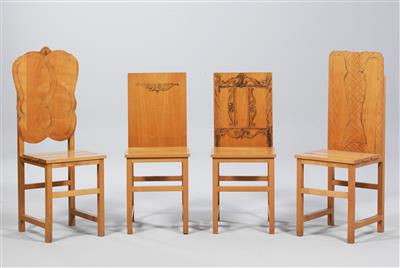 Vier Stühle, - Sommerauktion - Bilder Varia, Antiquitäten, Möbel und Design