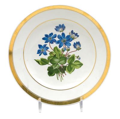 Botanischer Teller "Anemone Hepatica", - Sommerauktion - Bilder Varia, Antiquitäten, Möbel