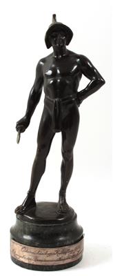 Kriegerstatuette - Ehrenpreis des Bundesministeriums für Heerwesen Österreichischer Rundflug 1932, - Summer-auction