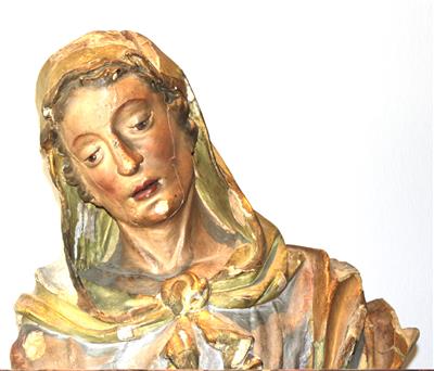 Büste einer barocken Heiligen, - Sommerauktion - Bilder Varia, Antiquitäten, Möbel