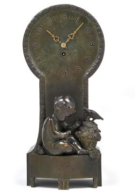 Jugendstil Bronzekaminuhr - Summer-auction
