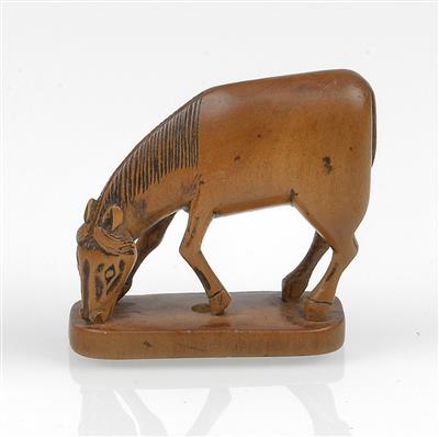 Netsuke eines grasenden Pferdes, - Summer-auction