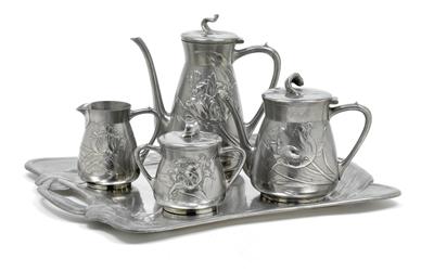 5-teiliges Kaffee- und Teeservice, - Summer-auction