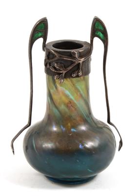 Kleine Vase in Silberfassung, - Letní aukce