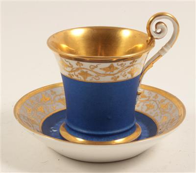 Tasse mit Untertasse, - Antiquariato e Dipinti