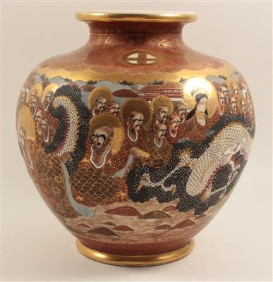 Satsuma-Vase, - Antiques and Paintings