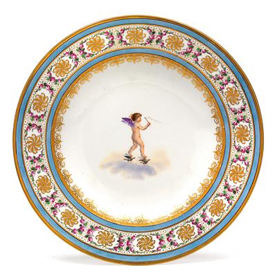 Cupid plate, - Works of Art (Furniture, Sculpture, Glass and porcelain)
