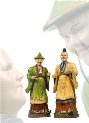 2 Rocking Chinamen, - Works of Art (Furniture, Sculpture, Glass and porcelain)