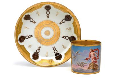 Anton Kothgasser cup and saucer, - Starožitnosti (Nábytek, Sochařská díla, Sklo, Porcelán)