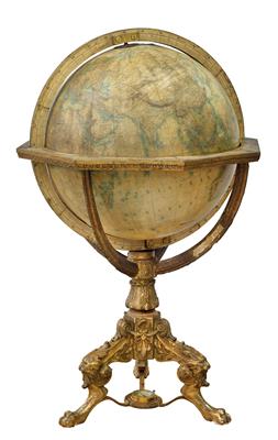 Unusually large Library Globe Splendid Frame - Works of Art (Furniture, Sculpture, Glass and porcelain)