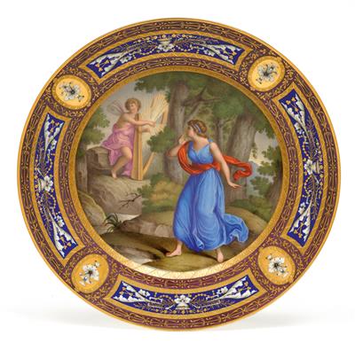 Pictorial plate, - Starožitnosti (Nábytek, Sochařská díla, Sklo, Porcelán)