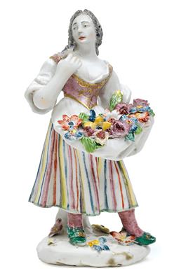 Flower seller, - Works of Art (Furniture, Sculpture, Glass and porcelain)